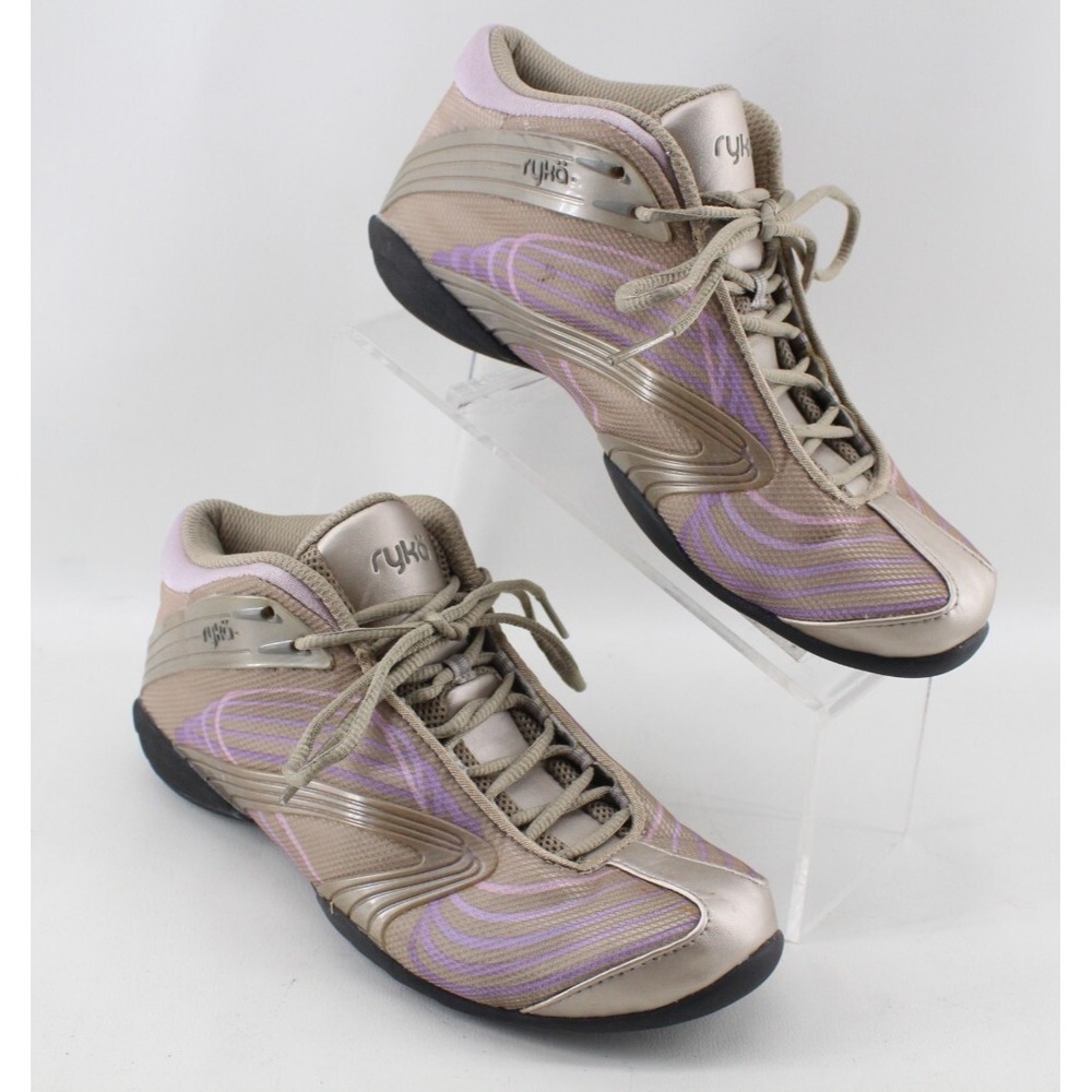 Ryka Women's Size 8.5 US Training Shoes Studio D‎ Mid Sneakers Gold Pink Purple